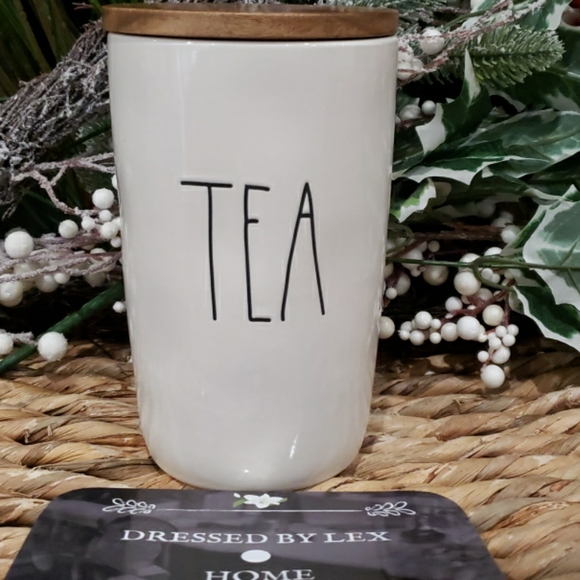 Rae Dunn Other - NWT HTF Rae Dunn TEA canister with wood seal lid